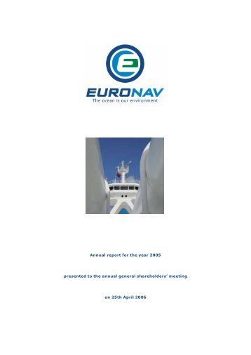 Annual report for the year 2005 presented to the ... - Euronav.com