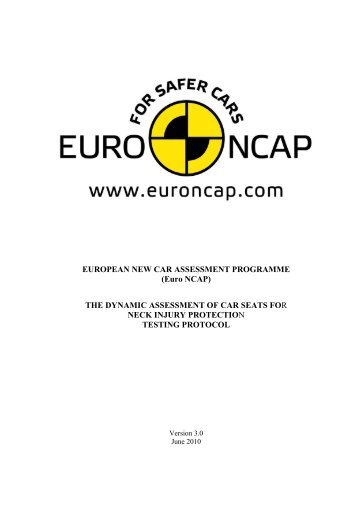 EUROPEAN NEW CAR ASSESSMENT PROGRAMME (Euro NCAP ...