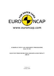 SLED TEST PROCEDURE FOR ASSESSING KNEE ... - Euro NCAP