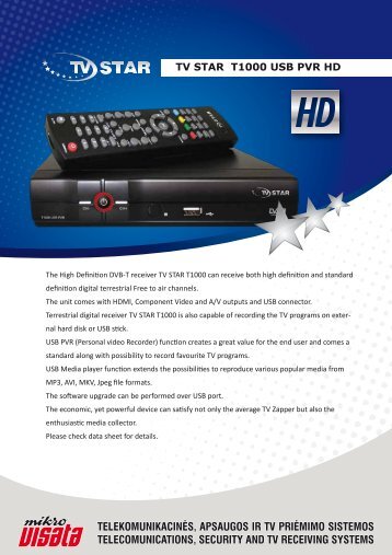 DATA SHEET_TV STAR - Euronics