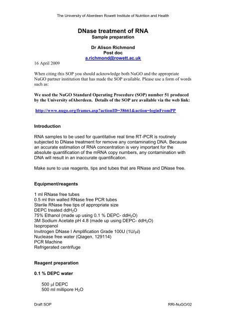 51 Dnase Treatment Of Rna Rri Ar T Pdf