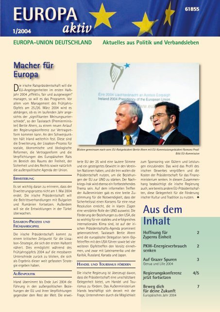 Ausgabe 1-2004 - Europa-Union Deutschland e.V.