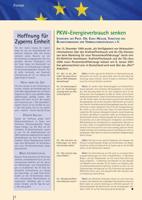 Ausgabe 1-2004 - Europa-Union Deutschland e.V.