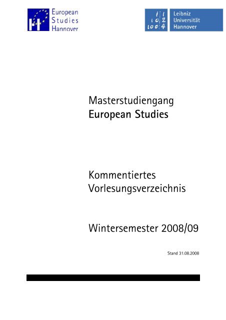 Masterstudiengang European Studies Kommentiertes ...