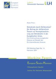 Working Papers - European Studies