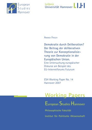 Working Papers - European Studies