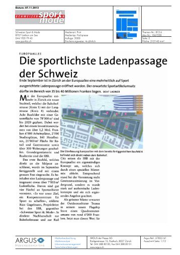 Schweizer Sport & Mode von 07.11.12, 6422 KB - Europaallee