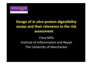 Design of in vitro protein digestibility d h i l h i k assays ... - Europabio