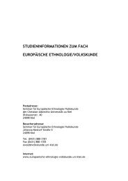 studieninformationen zum fach europäische ethnologie/volkskunde