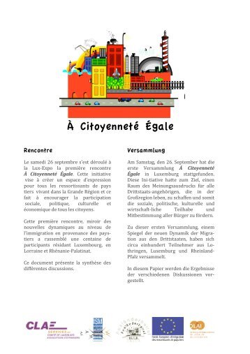 À Citoyenneté Égale - Europaforum Luxembourg