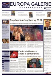 Neujahrseinkauf am Sonntag, 06.01. - EUROPA-Galerie, Saarbrücken