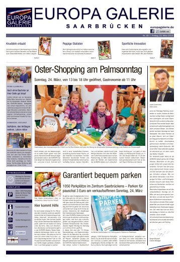 Oster-Shopping am Palmsonntag - EUROPA-Galerie, Saarbrücken