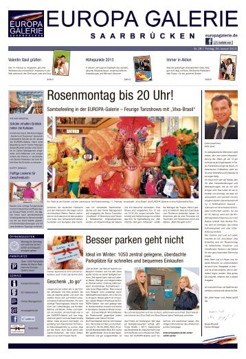 Rosenmontag bis 20 Uhr! - EUROPA-Galerie, Saarbrücken