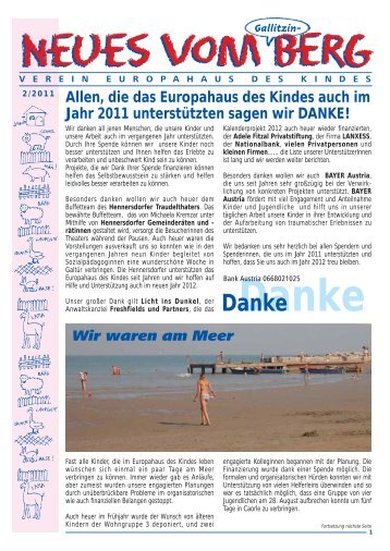 Zeitung 2-2011 - Europahaus des Kindes