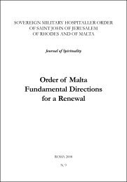 Order of Malta Fundamental Directions for a Renewal - Europainstitut