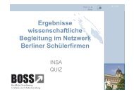 Ergebnisse wissenschaftliche Begleitung im Netzwerk Berliner - ASIG