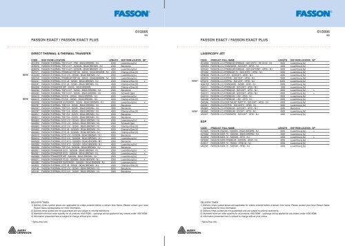 fasson exact / fasson exact plus