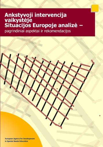 Ankstyvoji intervencija vaikyst?je Europos situacijos analiz? ...