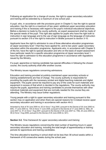 Education Act Norway - European Agency for Development in ...