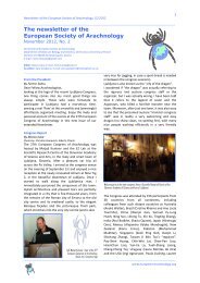 Newsletter 2 - European Society of Arachnology