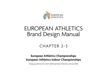 EUROPEAN ATHLETICS Brand Design Manual