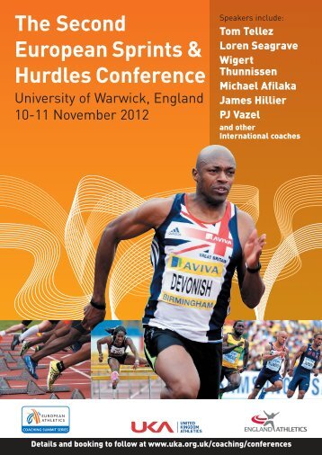 The Second European Sprints & Hurdles Conference University