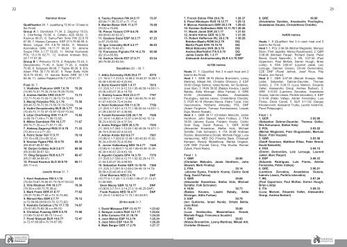 ECHU23 - Ostrava 2011 - Statistics Handbook - European Athletics