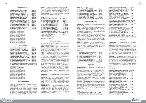 ECHU23 - Ostrava 2011 - Statistics Handbook - European Athletics