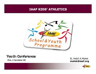 IAAF KIDS' ATHLETICS - European Athletics