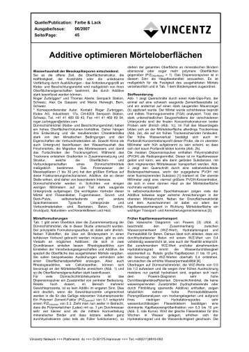 Additive optimieren Mörteloberflächen - European-coatings.com