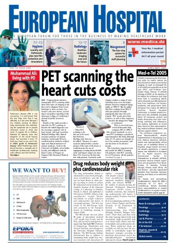 PET scanning the heart cuts costs - European-Hospital