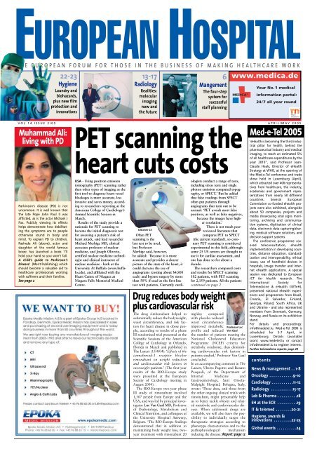 PET scanning the heart cuts costs - European-Hospital