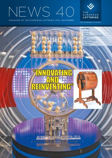 "INNOVATING AND REINVENTING" - European Lotteries