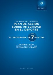 the european lotteries plan de acción sobre integridad en el deporte ...