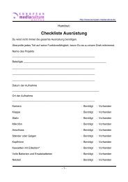 Checkliste Ausrüstung - European MediaCulture-Online