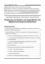 Förderung von Kindern und Jugendlichen mit Migrationshintergrund ...