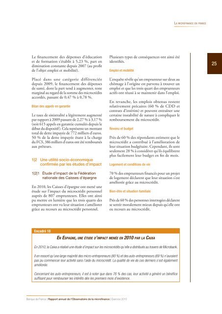 Rapport annuel 2010 de l'Observatoire de la microfinance