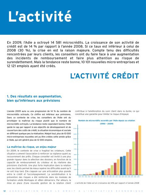 Rapport d'Activité de l'Adie 2009