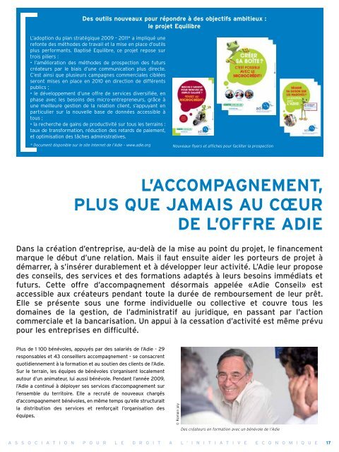 Rapport d'Activité de l'Adie 2009