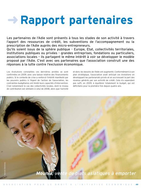 Rapport d'Activité de l'Adie 2009