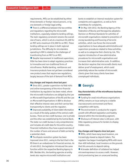 Global microscope on the microfinance business environment 2012