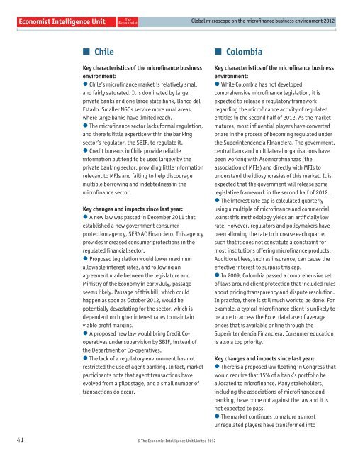 Global microscope on the microfinance business environment 2012