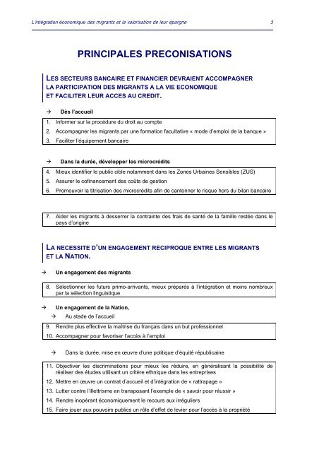 l'integration economique des migrants et la valorisation de leur ...