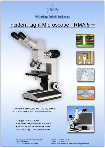 RMA 5 - Mikroskop Technik Rathenow Gmbh