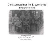 Die Störnsteiner im 1. Weltkrieg - Europeana 1914-1918