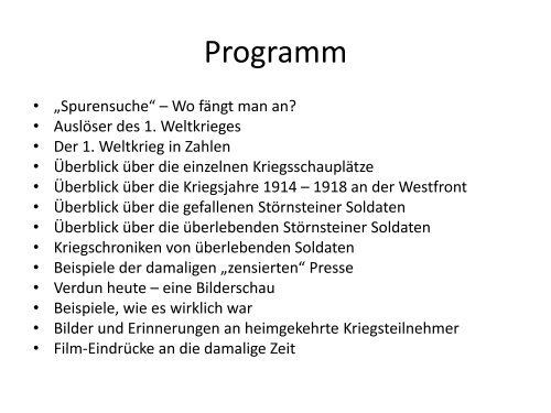 Die Störnsteiner im 1. Weltkrieg - Europeana 1914-1918