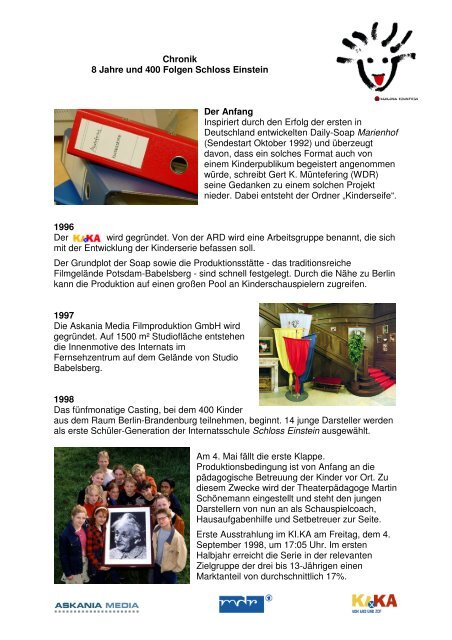 Kurzchronik Schloss Einstein Askania Media Filmproduktion Gmbh