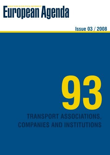 transport associations, companies, and institutions - European Agenda