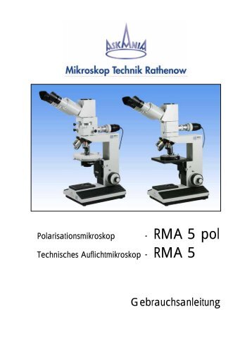 RMA 5 oo - Mikroskop Technik Rathenow Gmbh