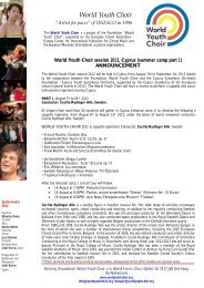 World Youth Choir - European Choral Association - Europa Cantat